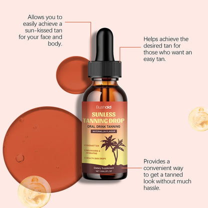 60Ml Oral Drinkable Sunless Tanning Drops Self-Tan Drinking Drops Nourishing Self Tanner Nourishing Self Tanner Drops