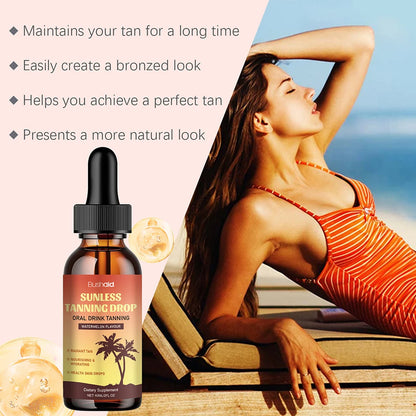 60Ml Oral Drinkable Sunless Tanning Drops Self-Tan Drinking Drops Nourishing Self Tanner Nourishing Self Tanner Drops